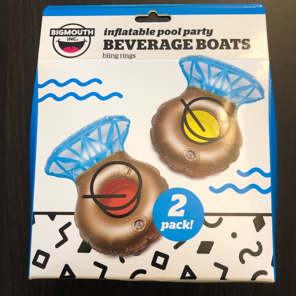 Big Mouth Inflatable Pool Drink Ring Float NEW